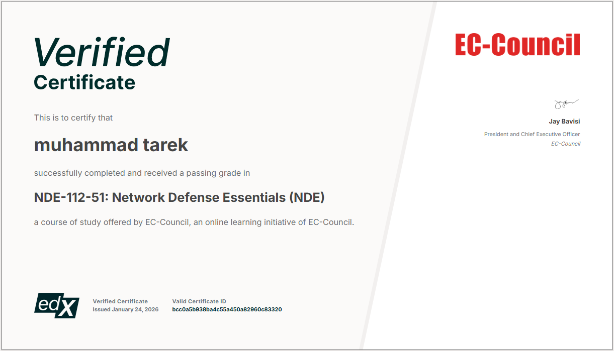 NDE-112-51: Network Defense Essentials (NDE)